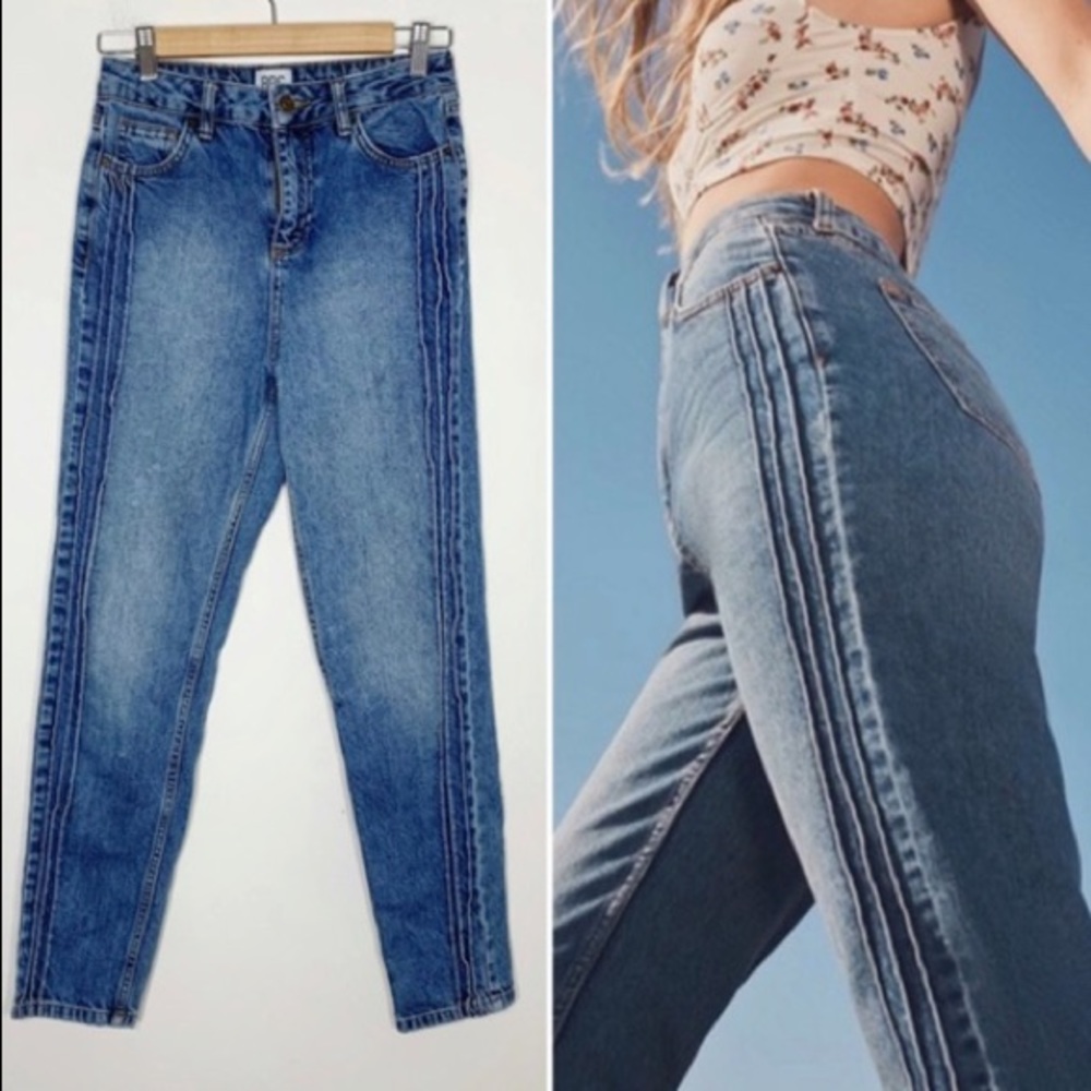 BDG Mom Jeans High Rise Stripes Down Side